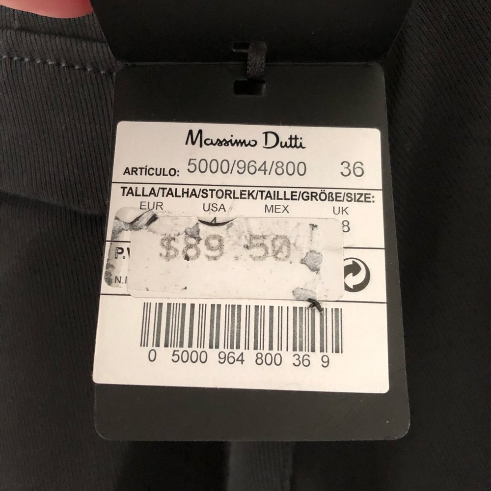 NWT Massimo Dutti Slim Black Work Pants - Picture 8 of 8